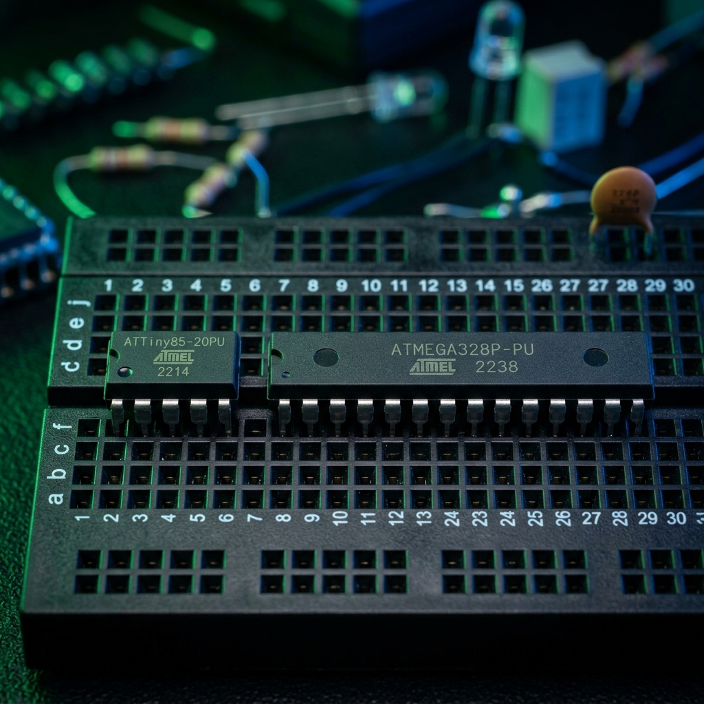 ATtiny85 vs ATmega328P: When 8 Pins Are Enough for Minimalist MCU Design