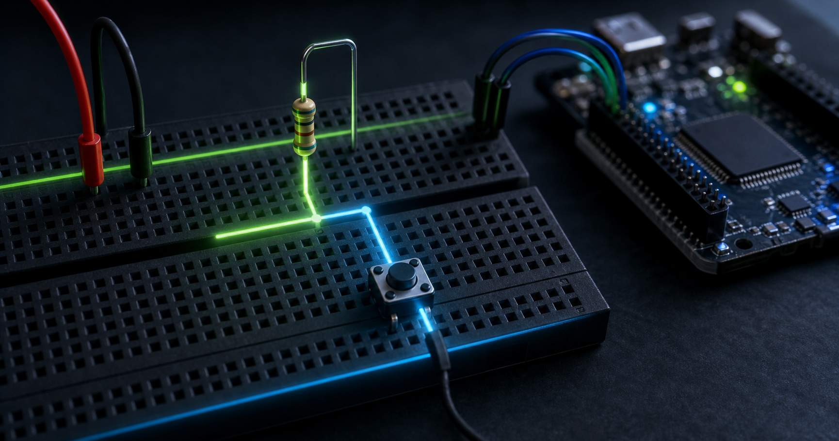How Pull-Up Resistors Work: Floating Inputs, I2C Lines and Button Wiring
